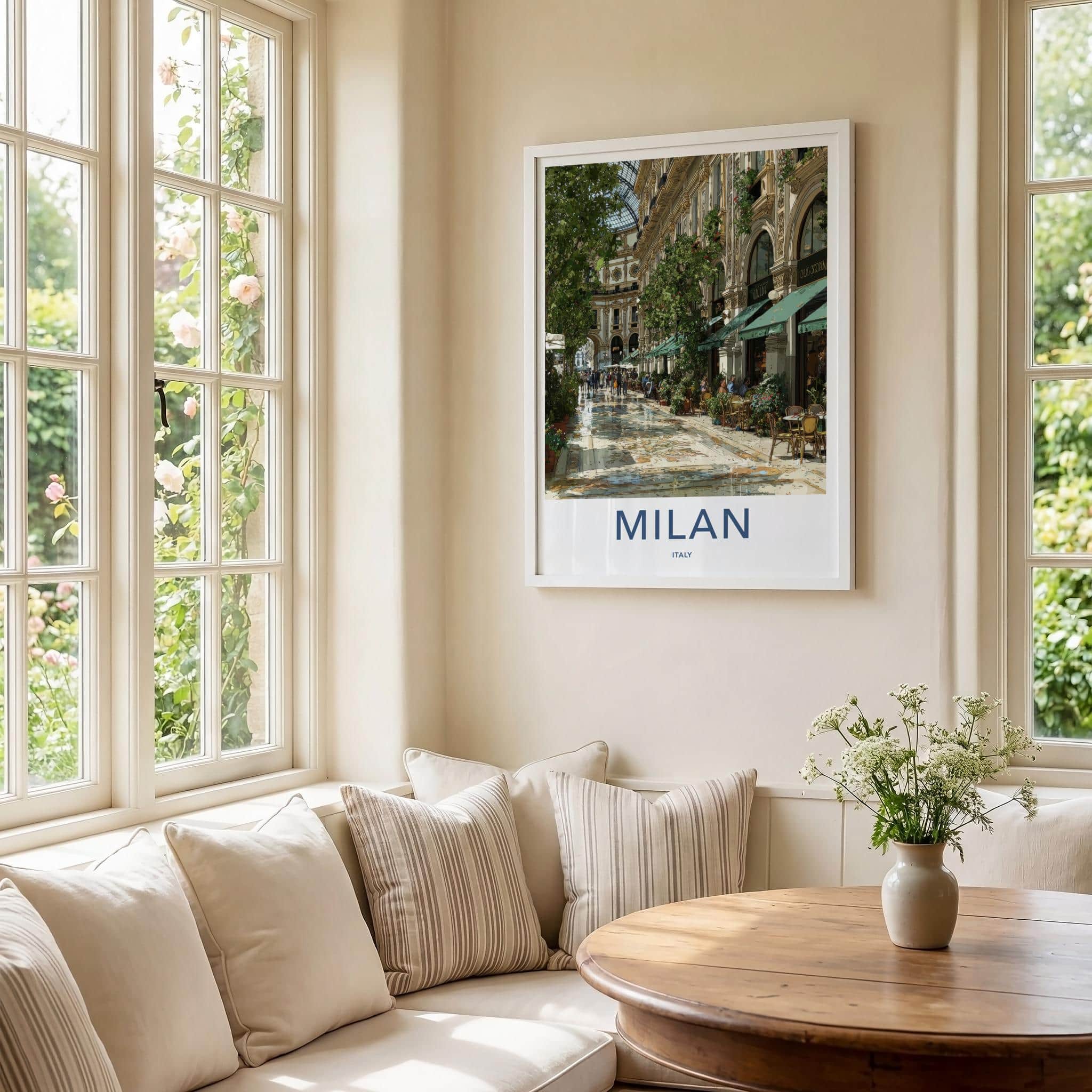 Milan Poster - Italy Framed Print - Grand Gallery Arcade Framed Decor