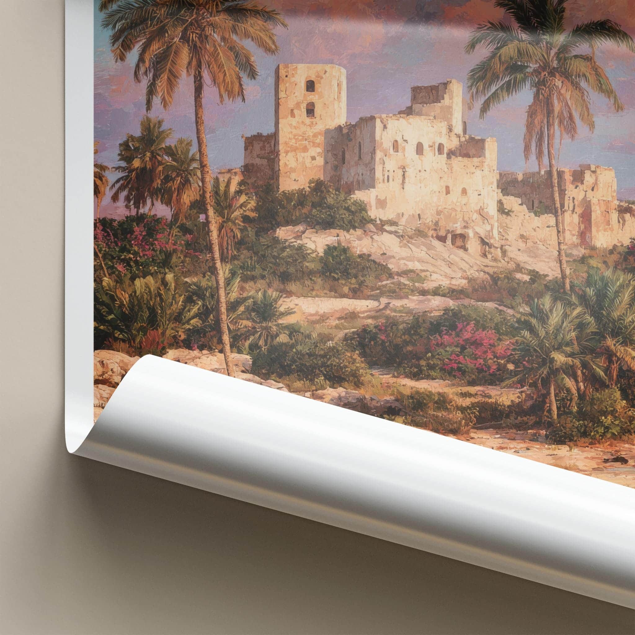 Minab Poster - Iran Framed Print - Ancient Fort Palms Lounge Decor
