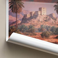 Minab Poster - Iran Travel Art - Ancient Fortress Palms Wall Decor