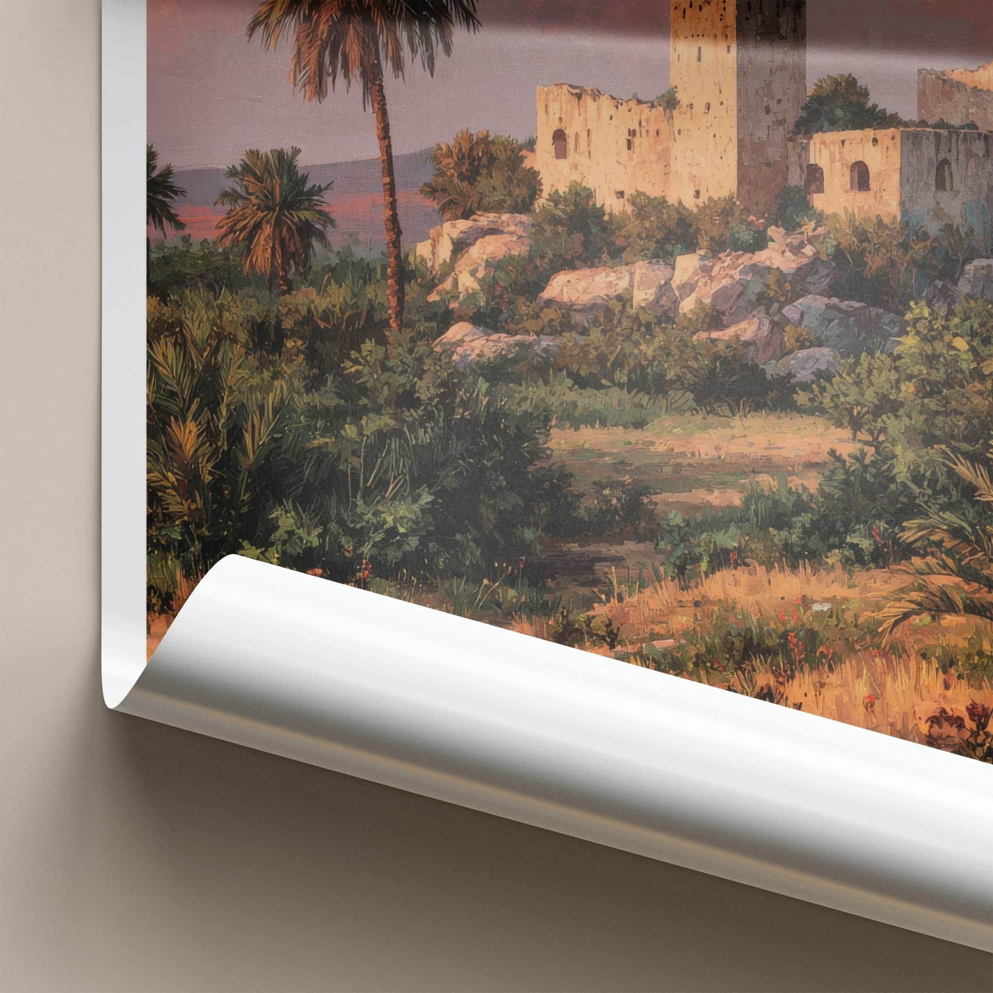 Minab Poster - Iran Travel Art - Historic Ruins Palms Home Decor