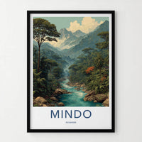 Mindo Poster - Ecuador Travel Art - Lush Jungle River Home Decor