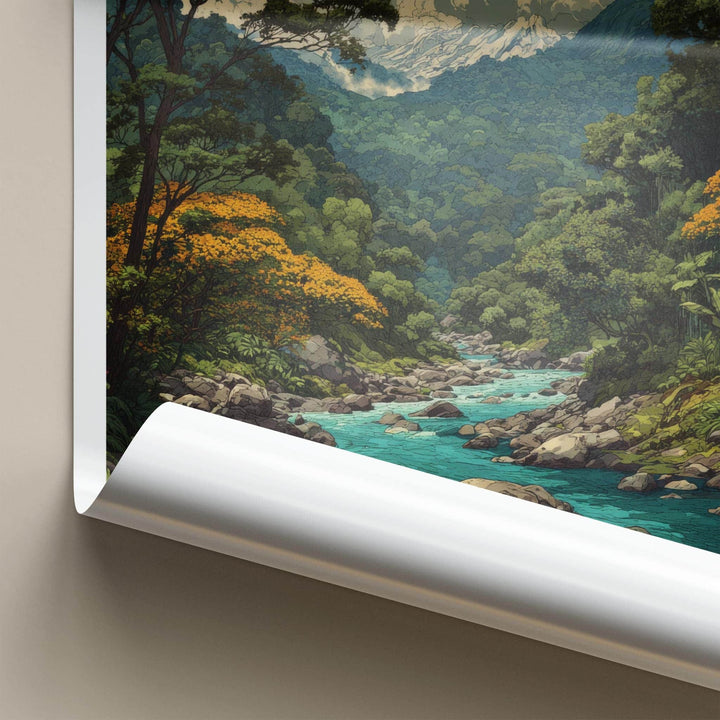 Mindo Poster - Ecuador Travel Art - Lush River Mountains Home Decor