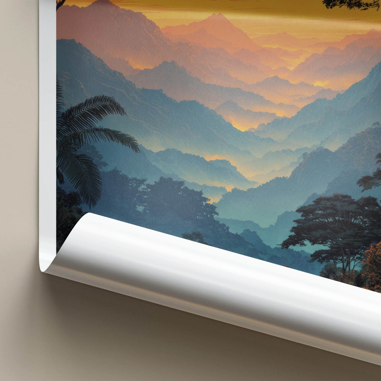 Mindo Valley Poster Ecuador Sunset Forest Mist Art Print Home Decor