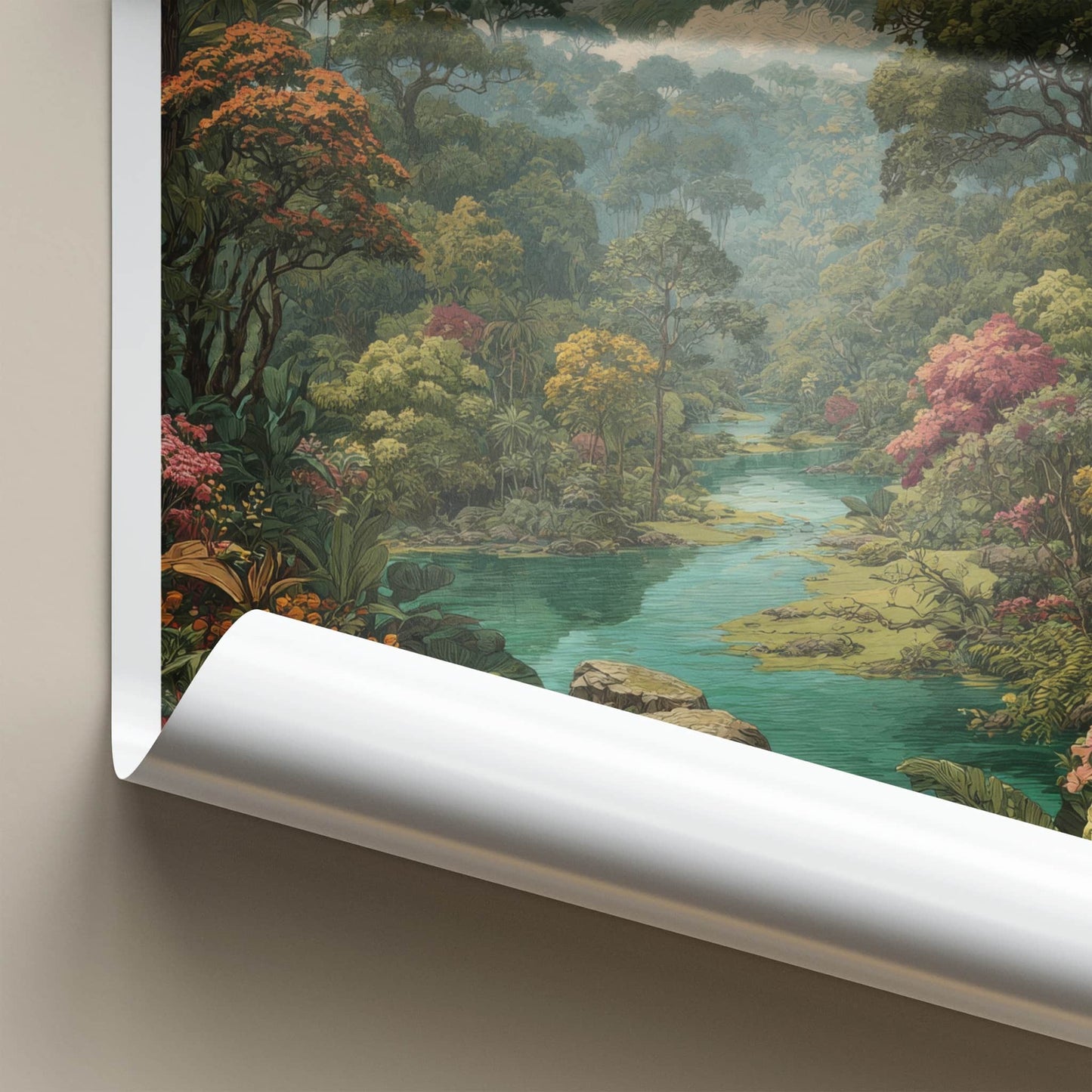 Mindo Valley Poster - Ecuador Travel Art - Lush River Jungle Home Decor