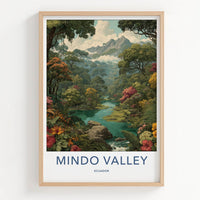 Mindo Valley Poster - Ecuador Travel Art - Lush River Jungle Home Decor