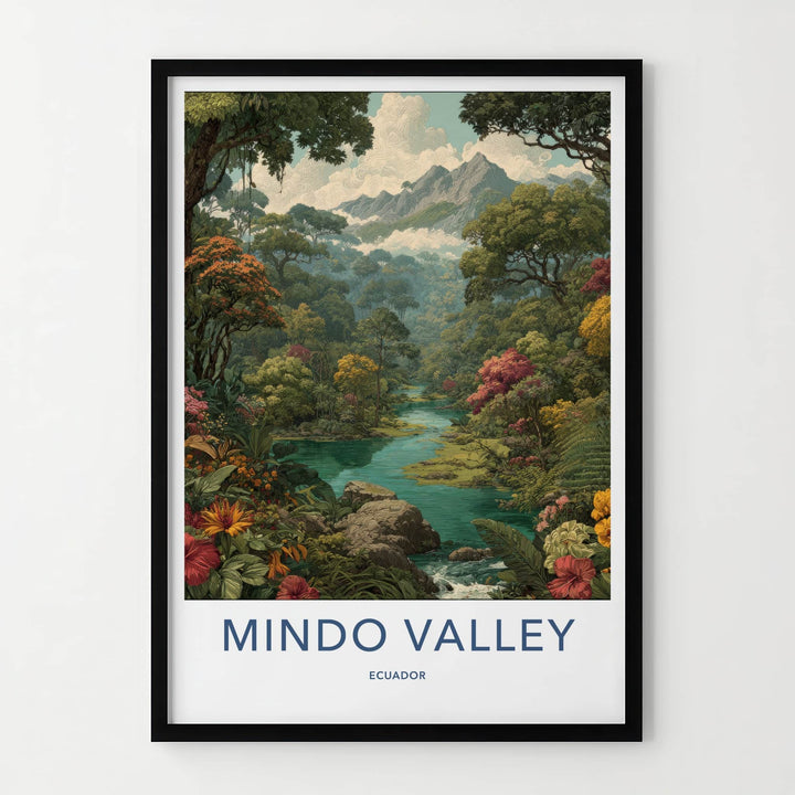 Mindo Valley Poster - Ecuador Travel Art - Lush River Jungle Home Decor