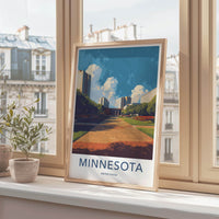Minnesota Poster - Minnesota Travel Art - Modern Building Pathway Wall Decor
