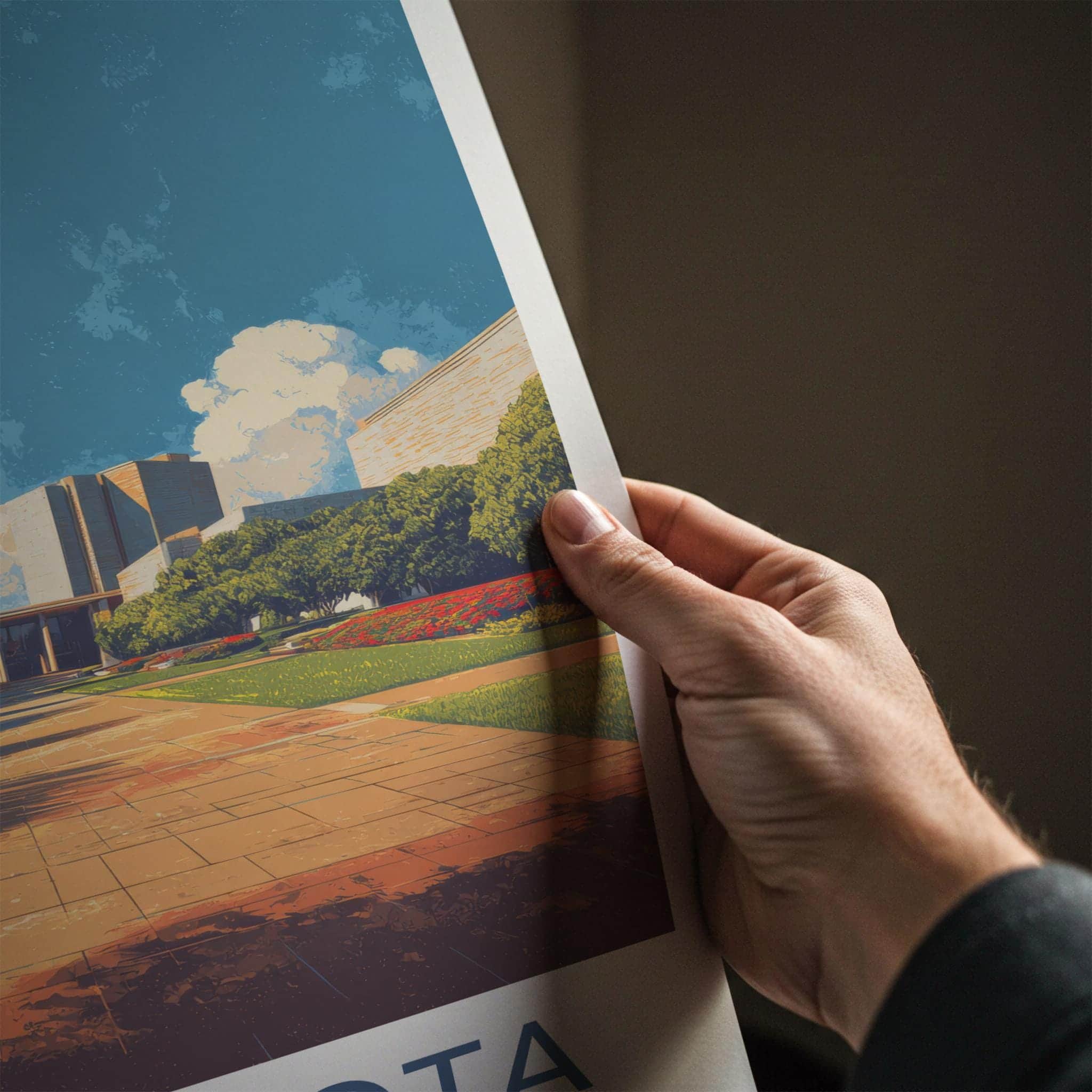 Minnesota Poster - Minnesota Travel Art - Modern Building Pathway Wall Decor