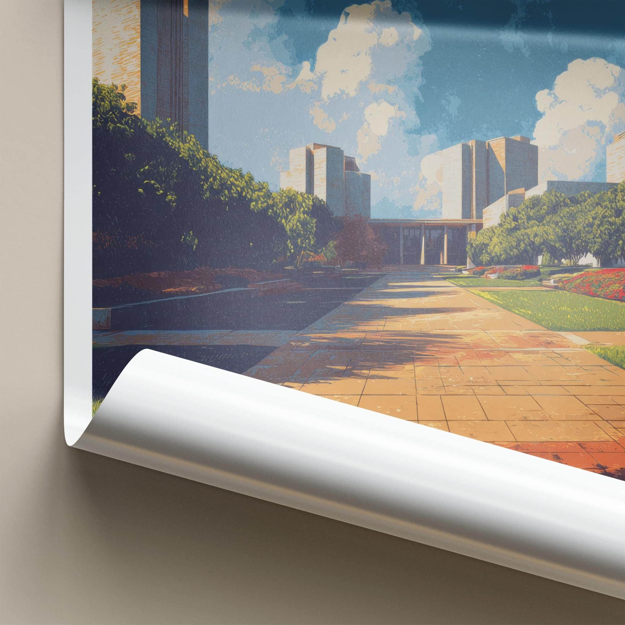Minnesota Poster - Minnesota Travel Art - Modern Building Pathway Wall Decor