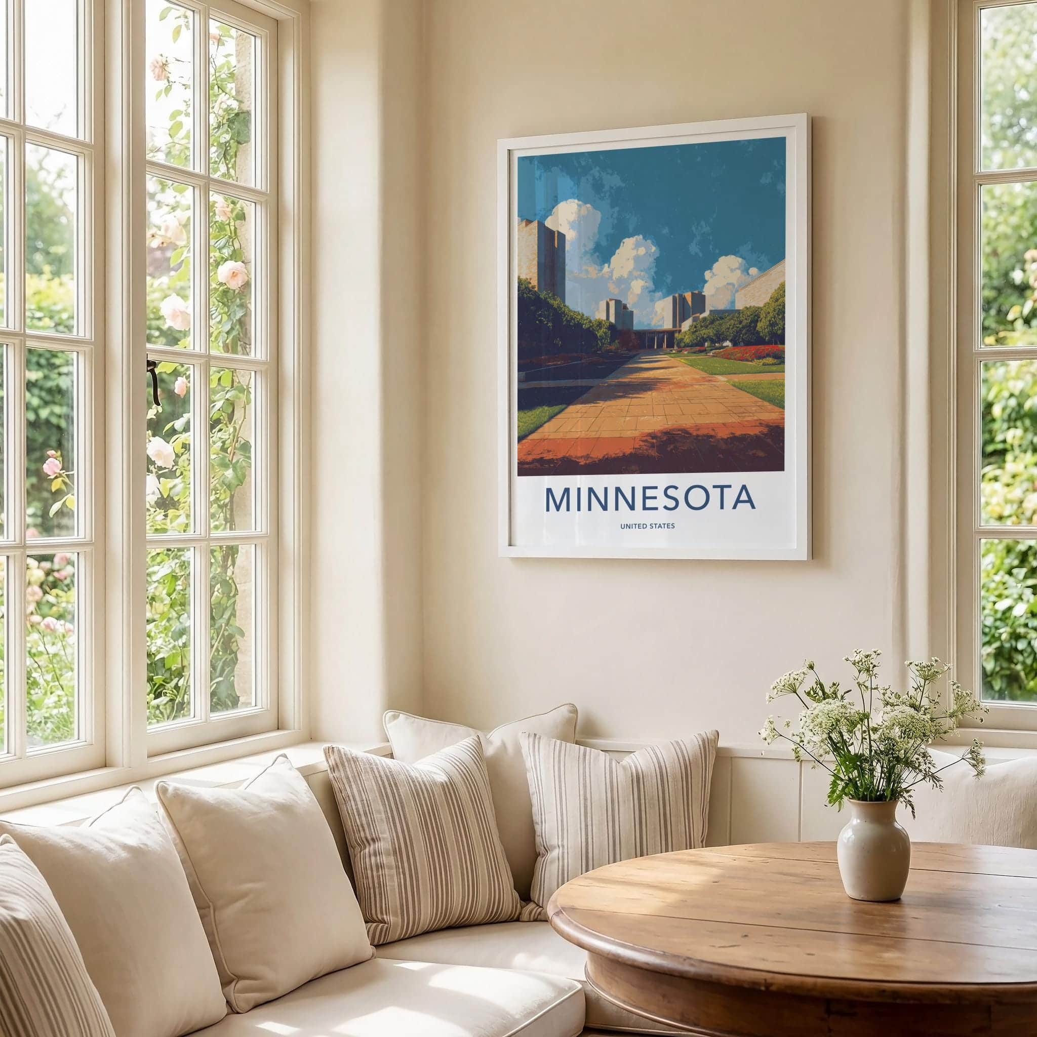 Minnesota Poster - Minnesota Travel Art - Modern Building Pathway Wall Decor