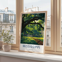 Mississippi Poster - Mississippi Travel Print - Shady Oak Mansion Home Decor