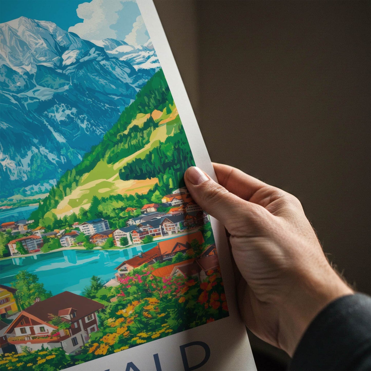 Mittenwald Poster - Germany Travel Art - Alpine Village Scene Home Decor