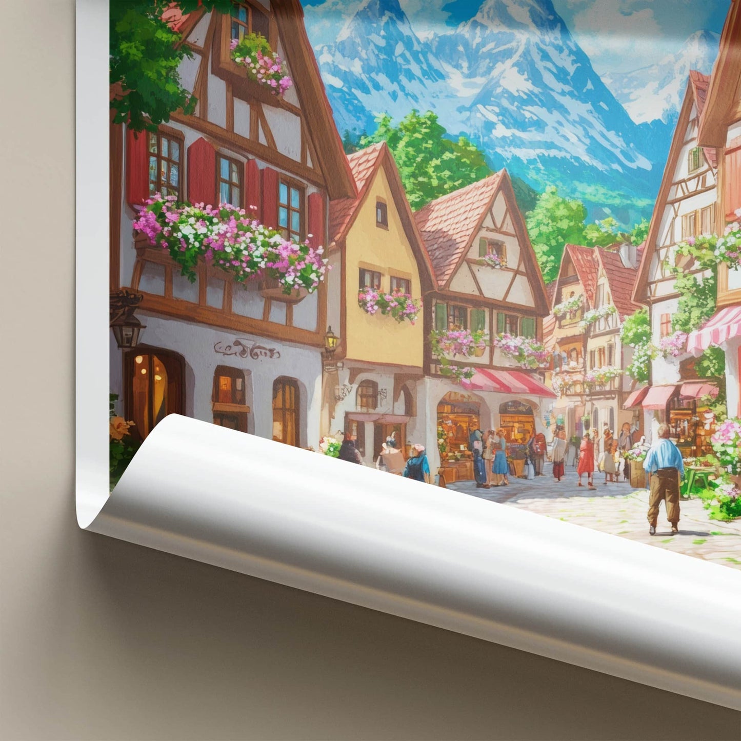 Mittenwald Poster - Germany Travel Art - Alpine Village Street Wall Decor