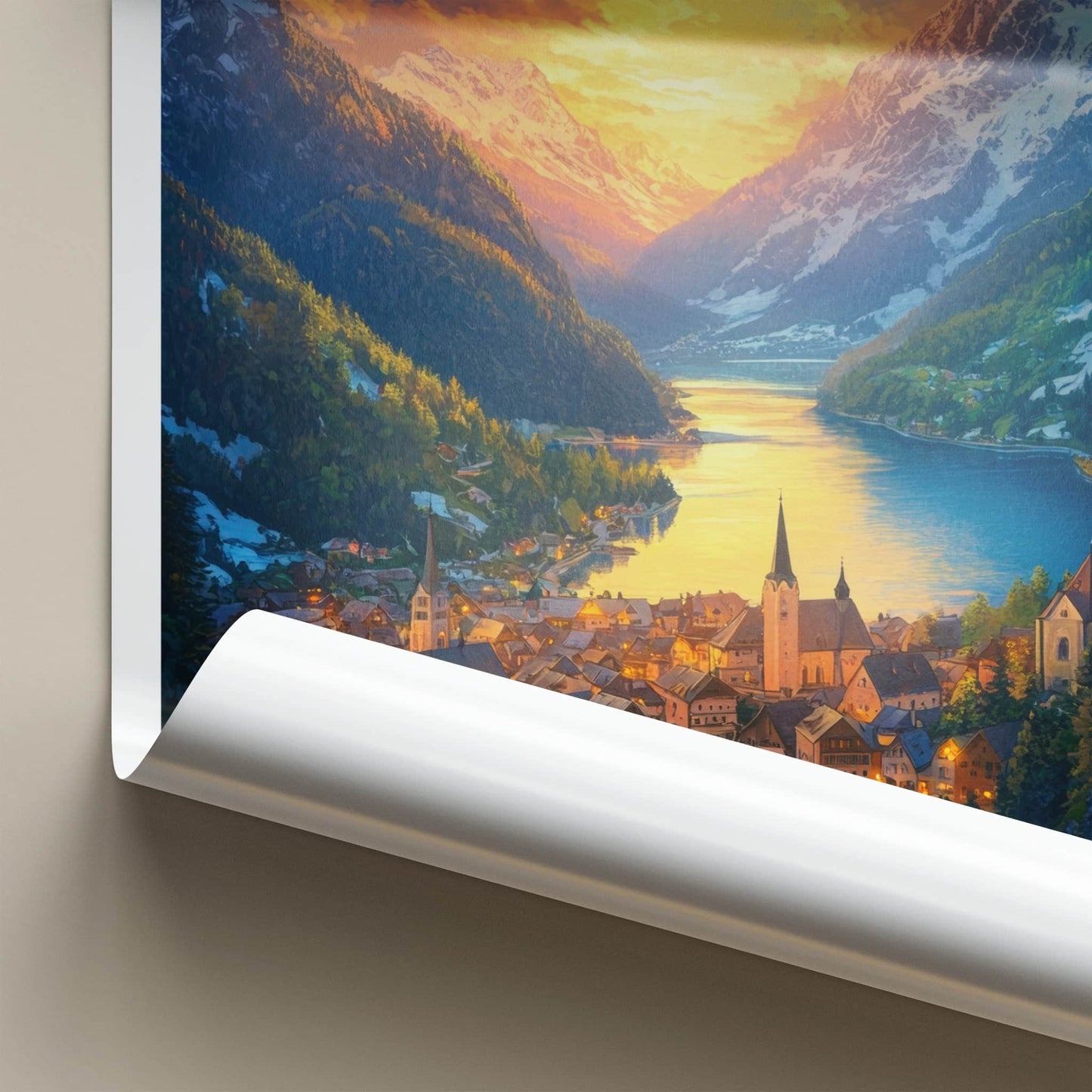 Mittenwald Poster - Germany Wall Art - Alpine Village Sunset Home Decor