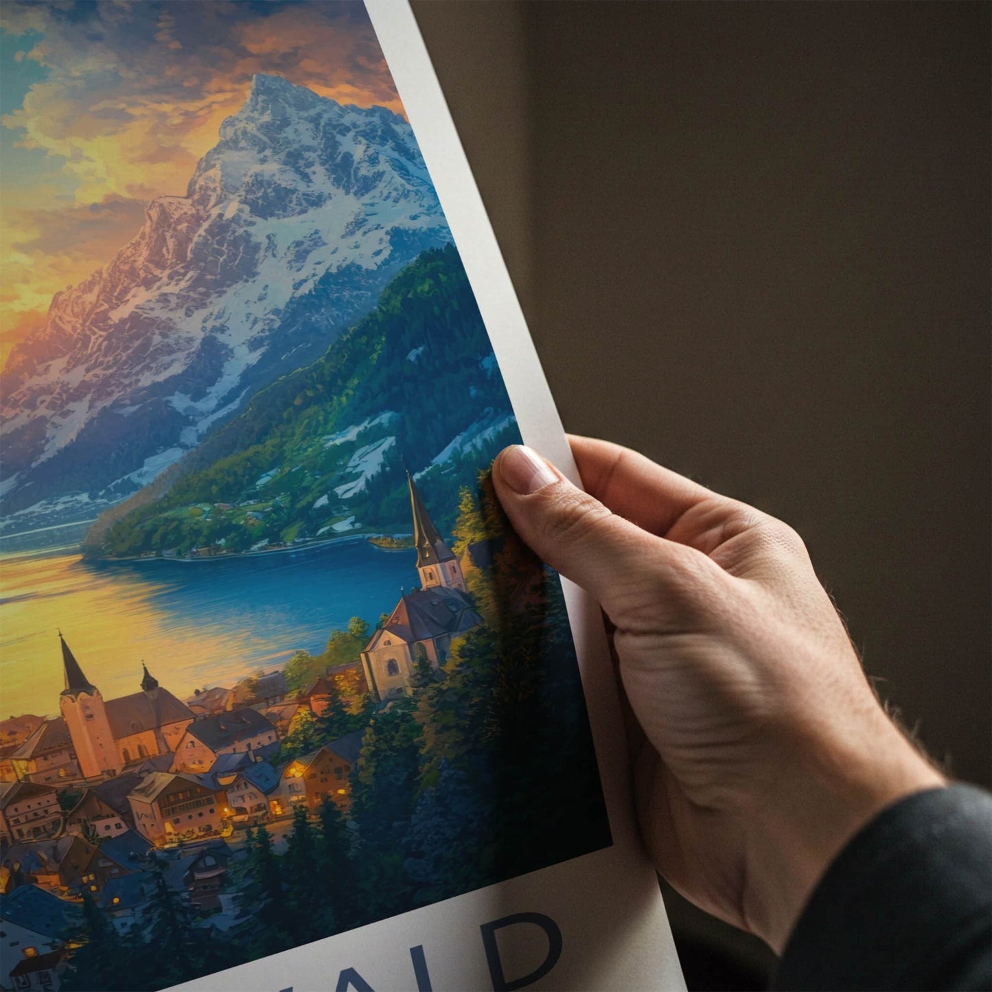 Mittenwald Poster - Germany Wall Art - Alpine Village Sunset Home Decor