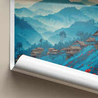 Mizoram Poster - India Travel Art - Mountain Hillside Poppies Gallery Art