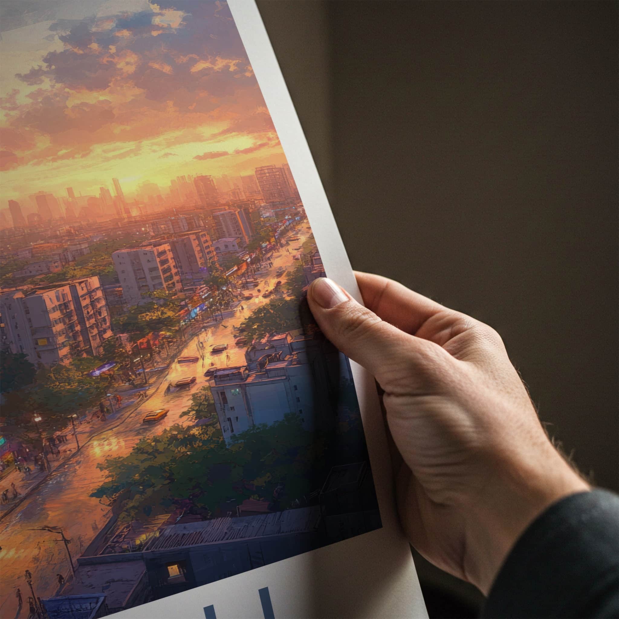Mohali Poster - India Wall Art - Punjab Vibrant Cityscape Home Decor