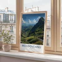 Moldoveanu Poster - Romania Travel Art - Winding Mountain Valley Home Decor