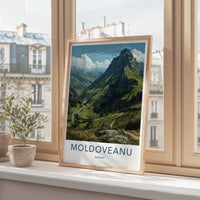 Moldoveanu Poster - Romania Travel Art - Winding Valley Road Home Decor
