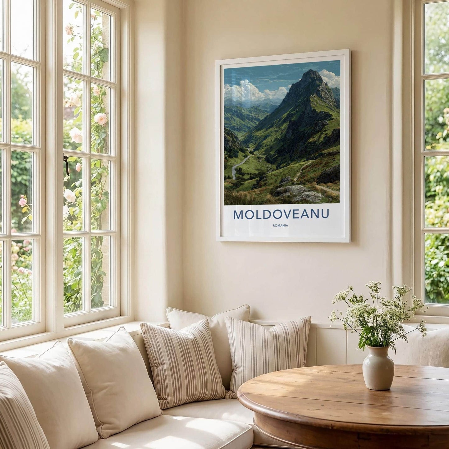 Moldoveanu Poster - Romania Travel Art - Winding Valley Road Home Decor