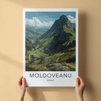 Moldoveanu Poster - Romania Travel Art - Winding Valley Road Home Decor