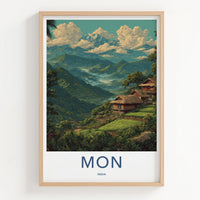 Mon Poster India Nagaland Tribal Huts Art Print Home Decor