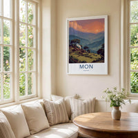 Mon Poster - India Wall Art - Nagaland Terraced Village Sunset Home Decor
