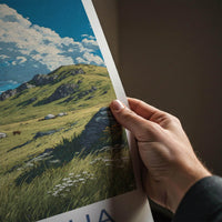 Mongolia Poster - Mongolia Travel Art - Nomadic Ger Landscape Home Decor