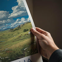 Mongolia Poster - Mongolia Travel Art - Vast Green Landscape Home Decor