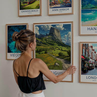 Mont Aiguille Poster - France Travel Art - Majestic Mountain Path Home Decor