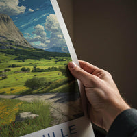 Mont Aiguille Poster - France Travel Art - Majestic Mountain Path Home Decor