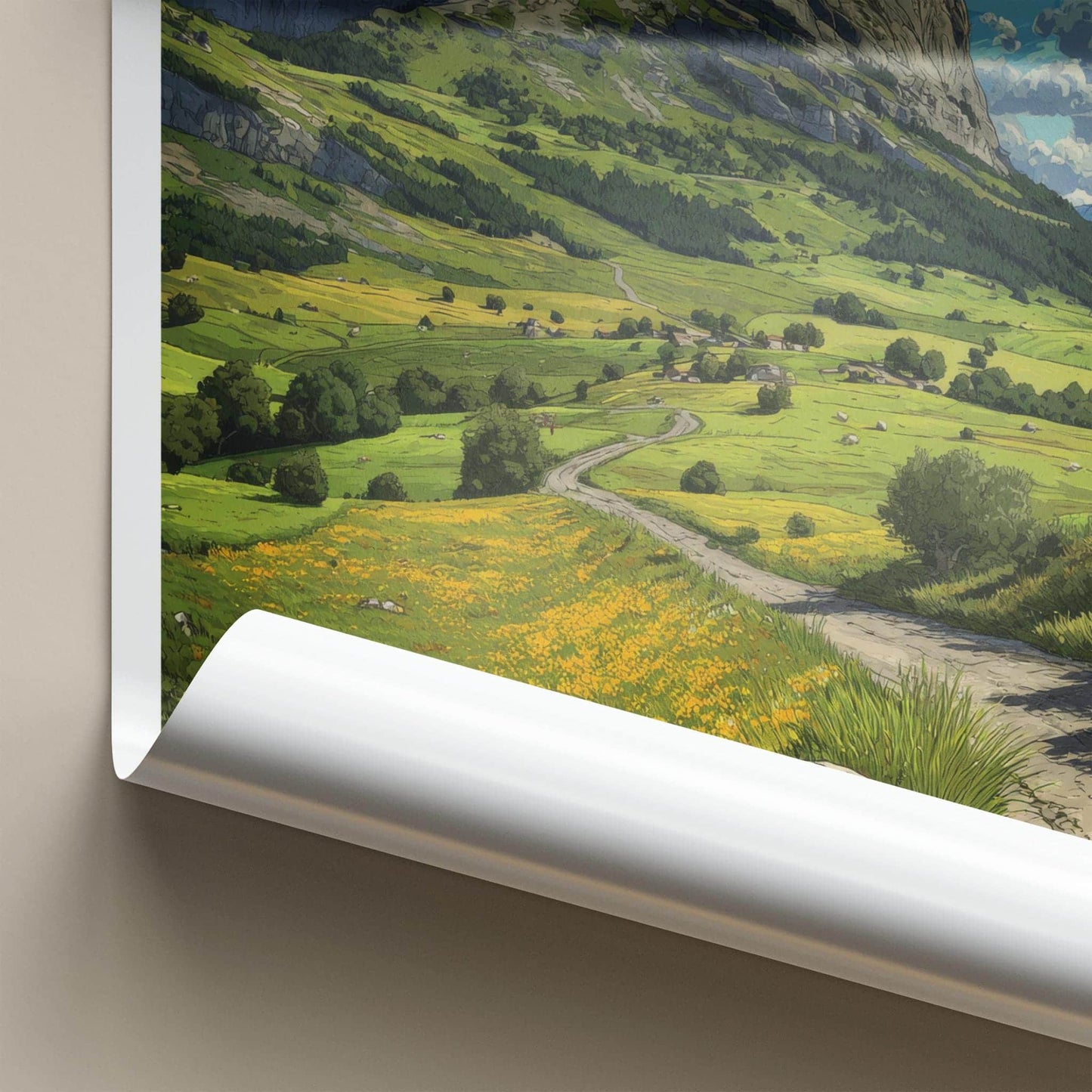 Mont Aiguille Poster - France Travel Art - Majestic Mountain Path Home Decor