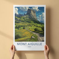 Mont Aiguille Poster - France Travel Art - Majestic Mountain Path Home Decor