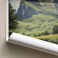 Mont Aiguille Poster - France Travel Art - Mountain Green Valley Home Decor