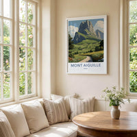 Mont Aiguille Poster - France Travel Art - Mountain Green Valley Home Decor