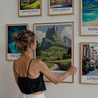 Mont Aiguille Poster - France Travel Art - Mountain Green Valley Home Decor
