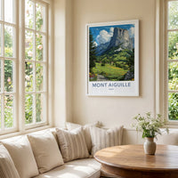 Mont Aiguille Poster - France Travel Art - Sheer Rockface Gallery Art