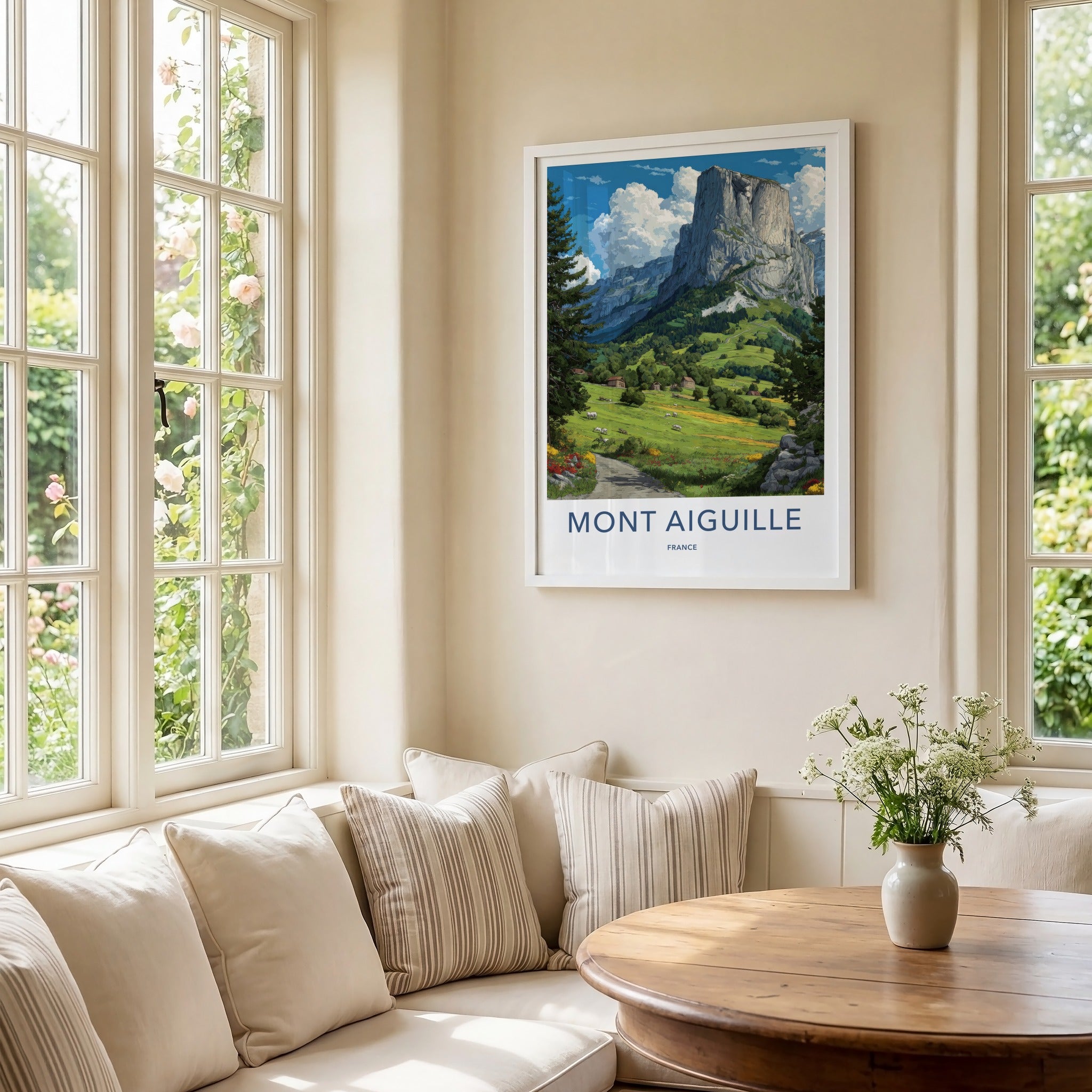 Mont Aiguille Poster - France Travel Art - Sheer Rockface Gallery Art