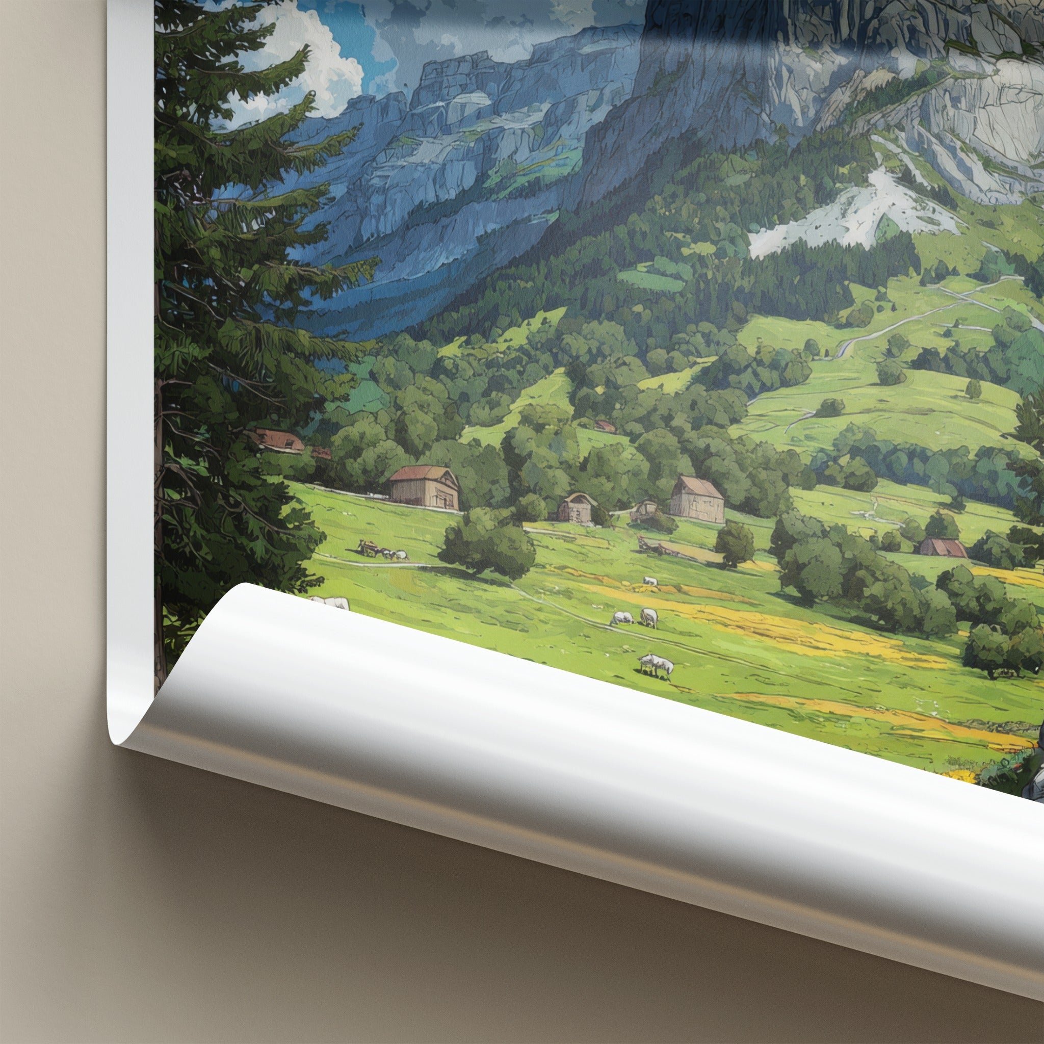 Mont Aiguille Poster - France Travel Art - Sheer Rockface Gallery Art