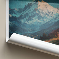 Mont Blanc Poster - France Travel Print Cabin Twilight Home Decor