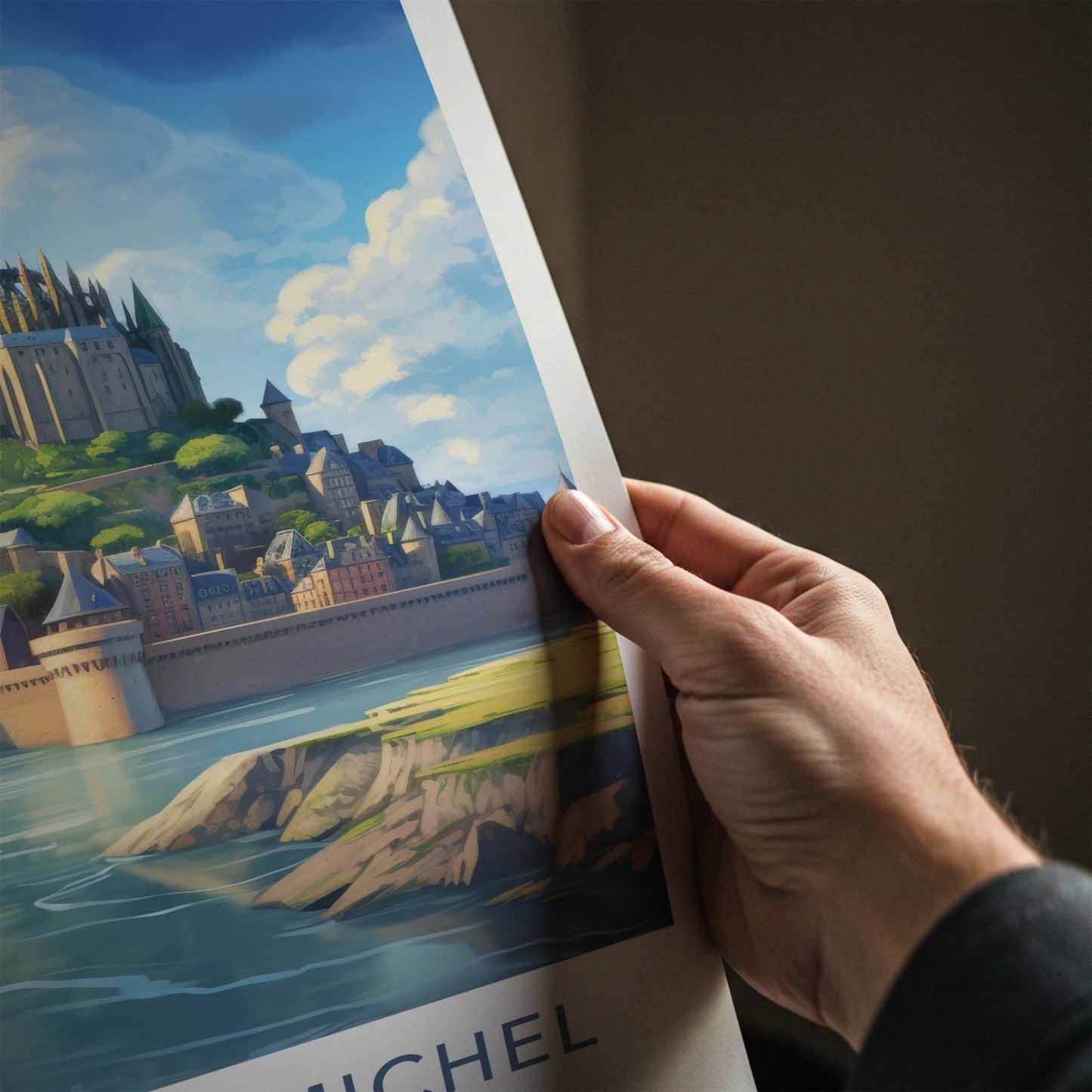 Mont Saint-Michel Poster - France Travel Art - Majestic Island Monastery Home Decor