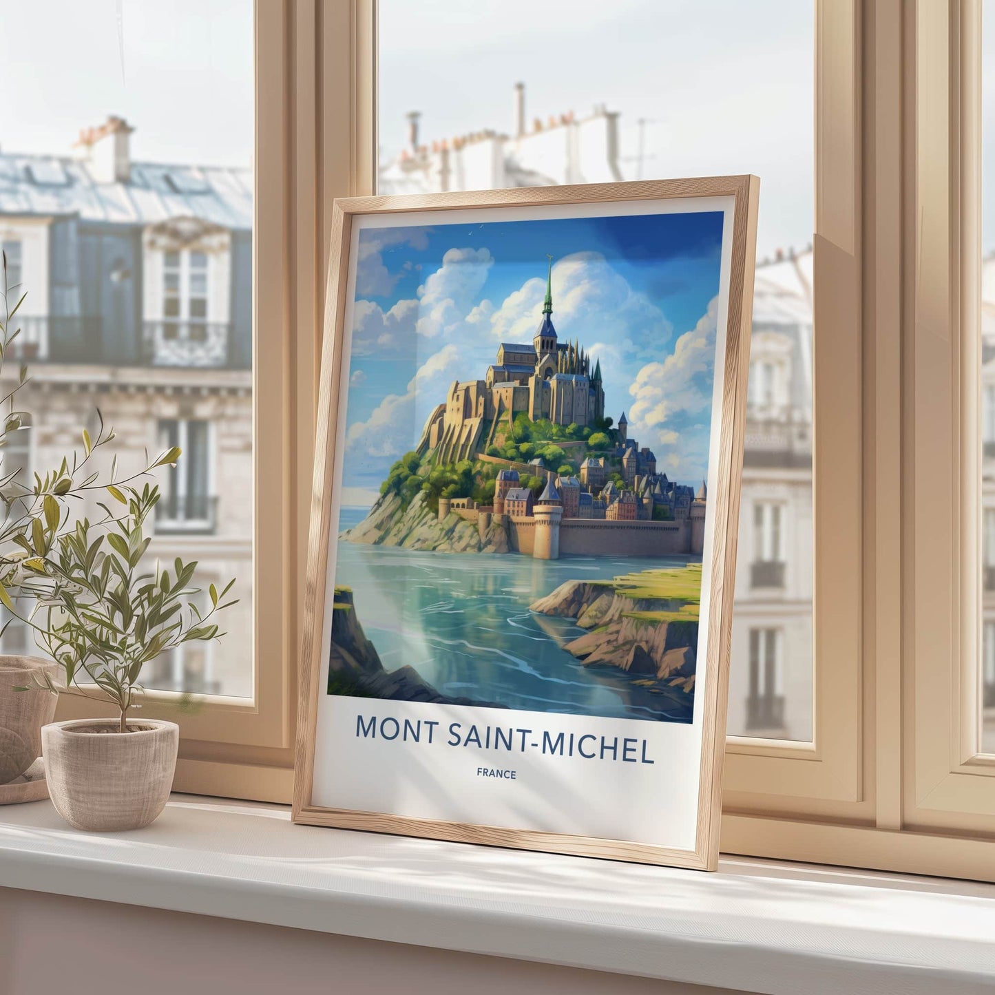 Mont Saint-Michel Poster - France Travel Art - Majestic Island Monastery Home Decor