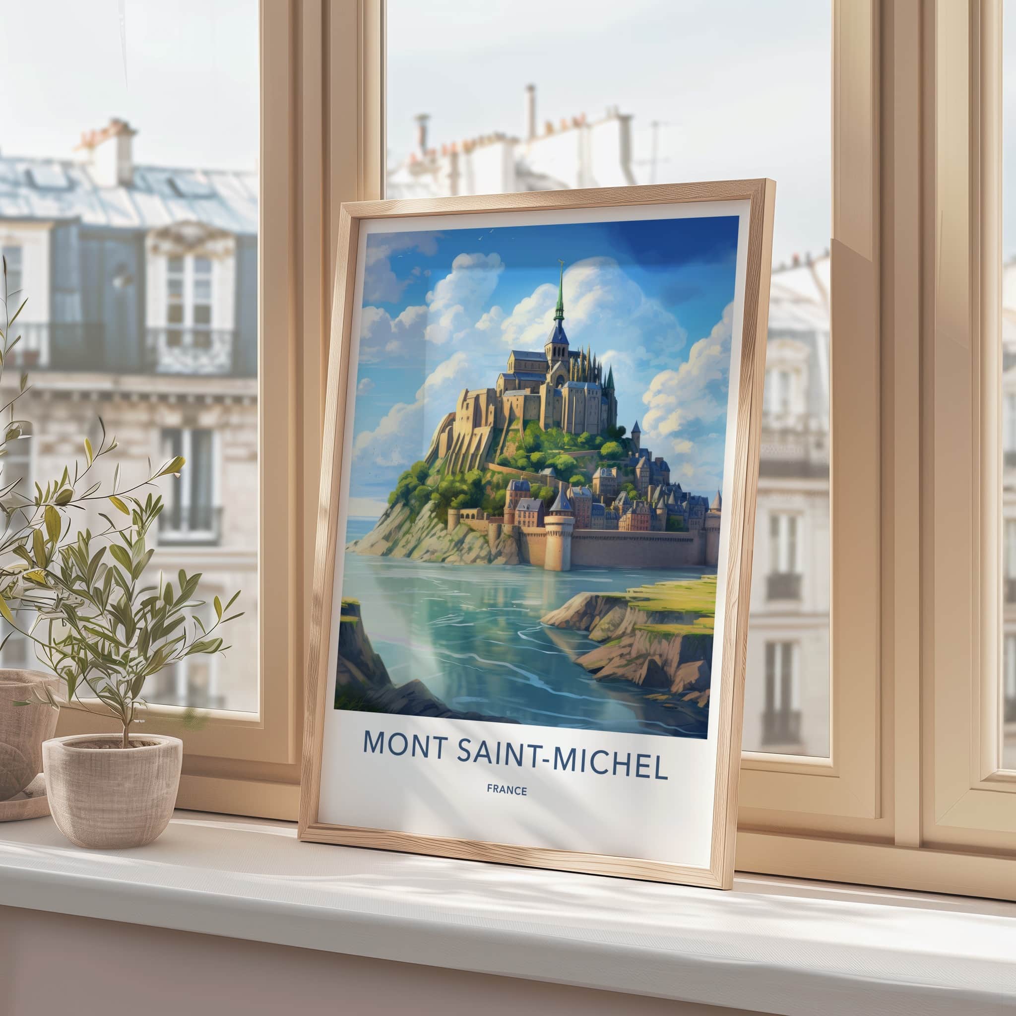 Mont Saint-Michel Poster - France Travel Art - Majestic Island Monastery Home Decor