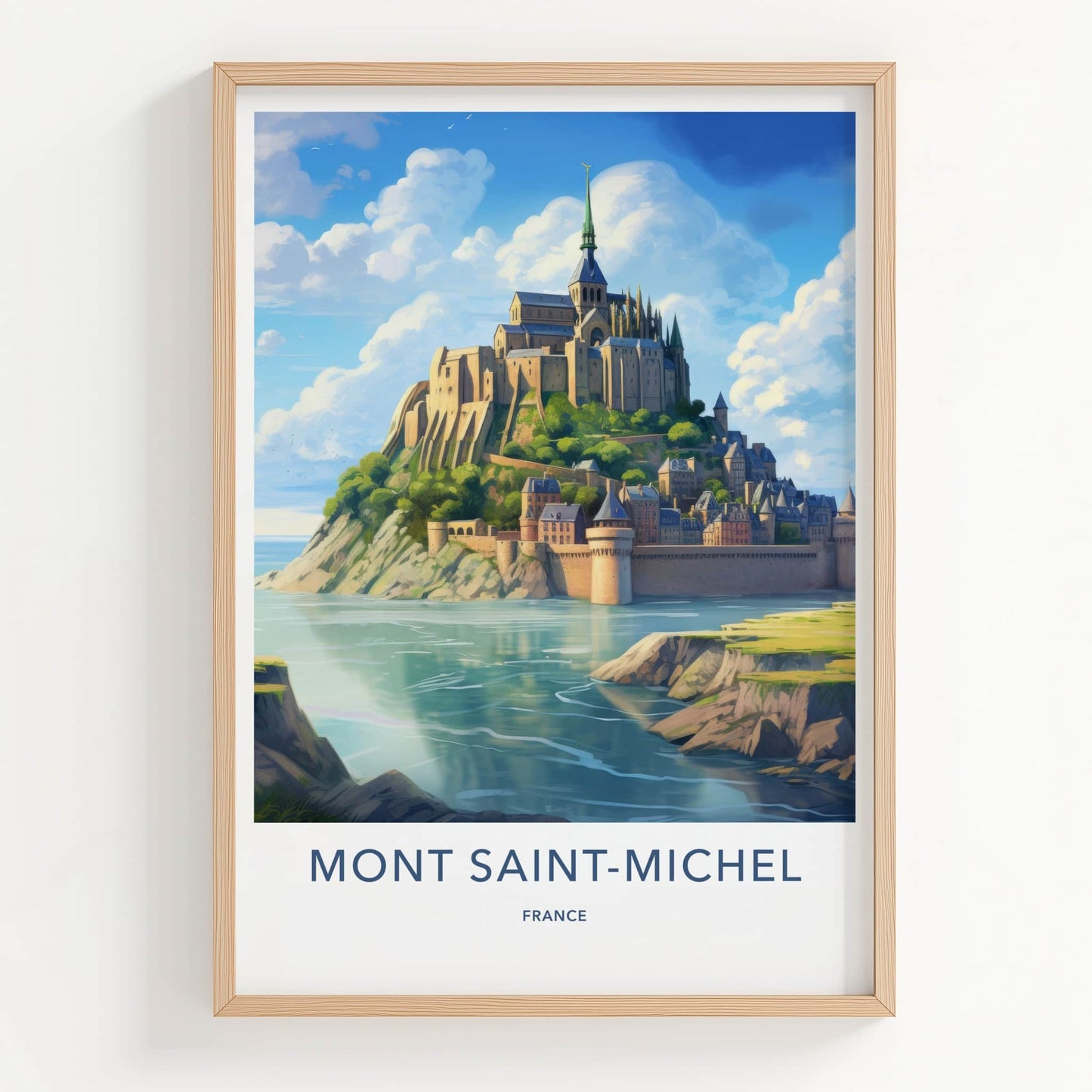 Mont Saint-Michel Poster - France Travel Art - Majestic Island Monastery Home Decor