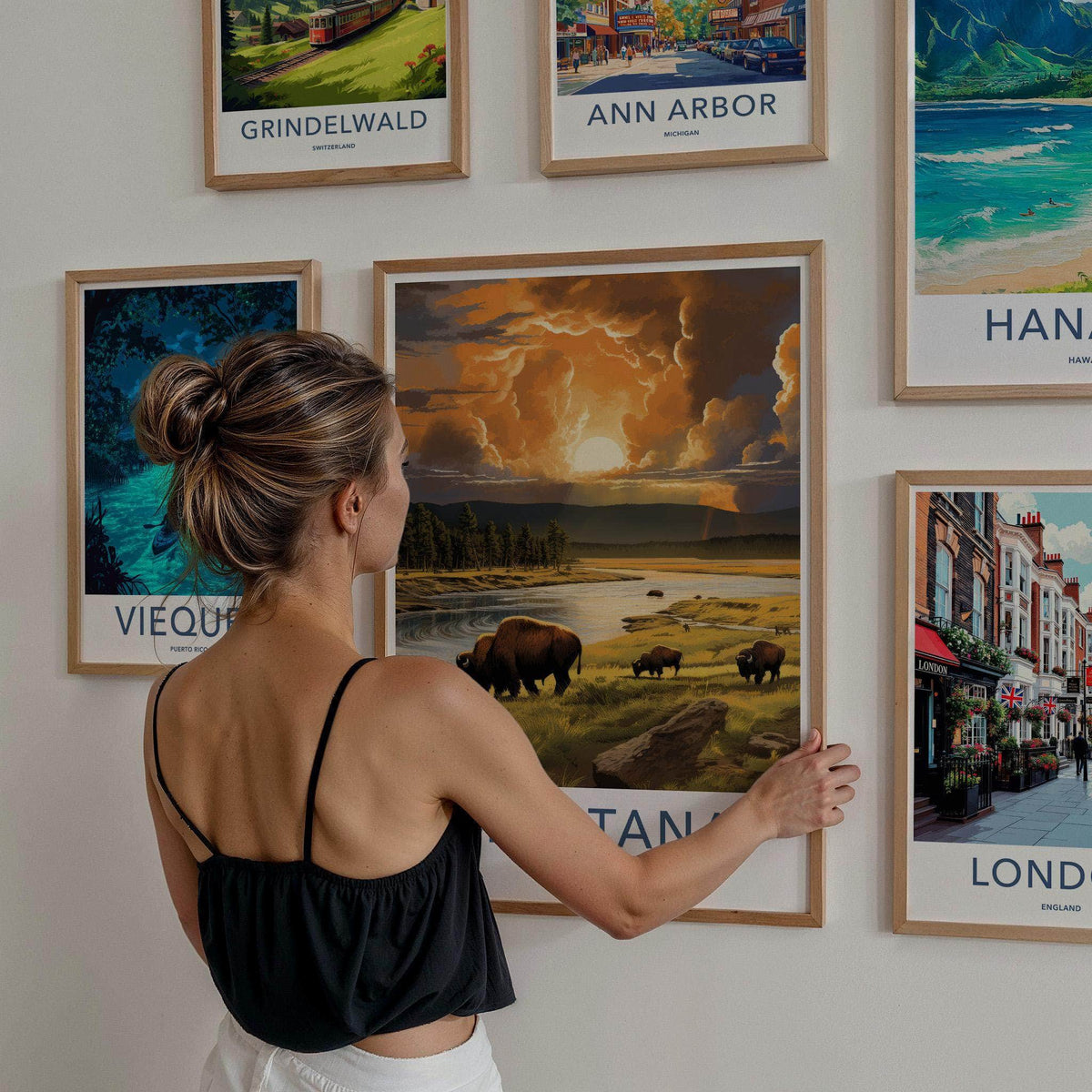Montana Poster - Bison Wall Art