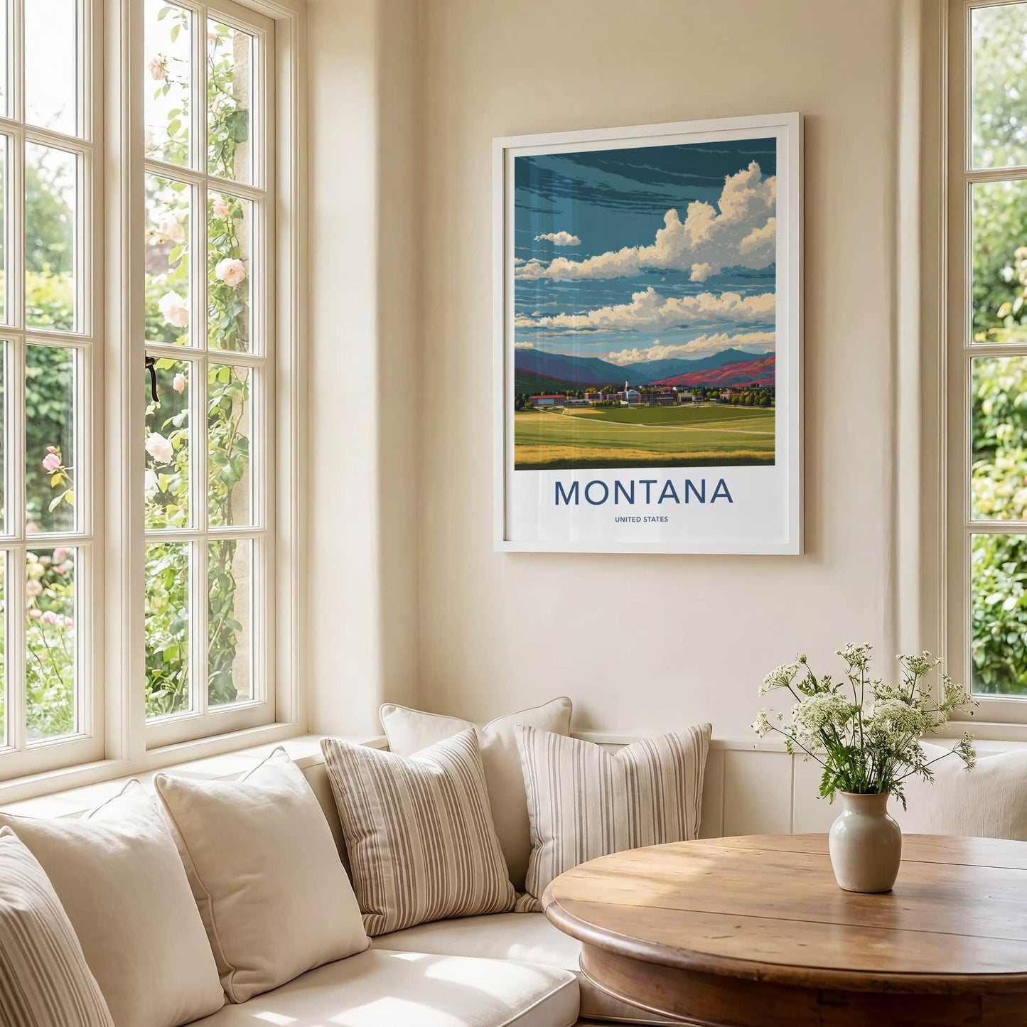 Montana Poster - Montana Art Print - Mountain University Campus Wall Decor