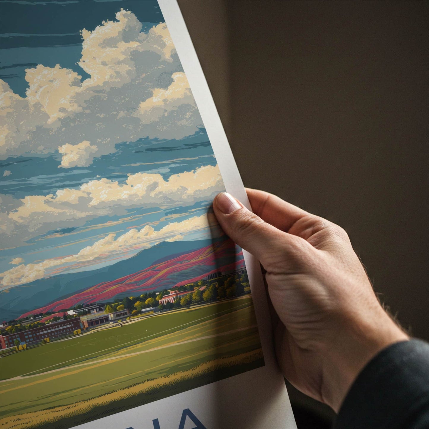 Montana Poster - Montana Art Print - Mountain University Campus Wall Decor