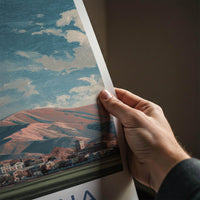 Montana Poster - Montana Travel Art - Mountainous Cityscape View Home Decor