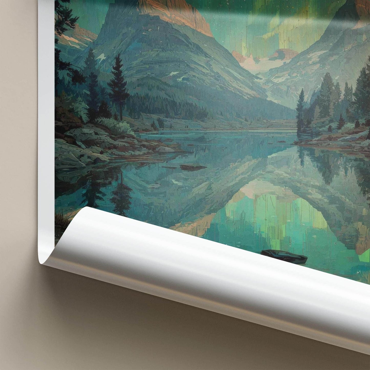 Montana Poster - Montana Wall Art - Northern Lights Reflection Home Decor