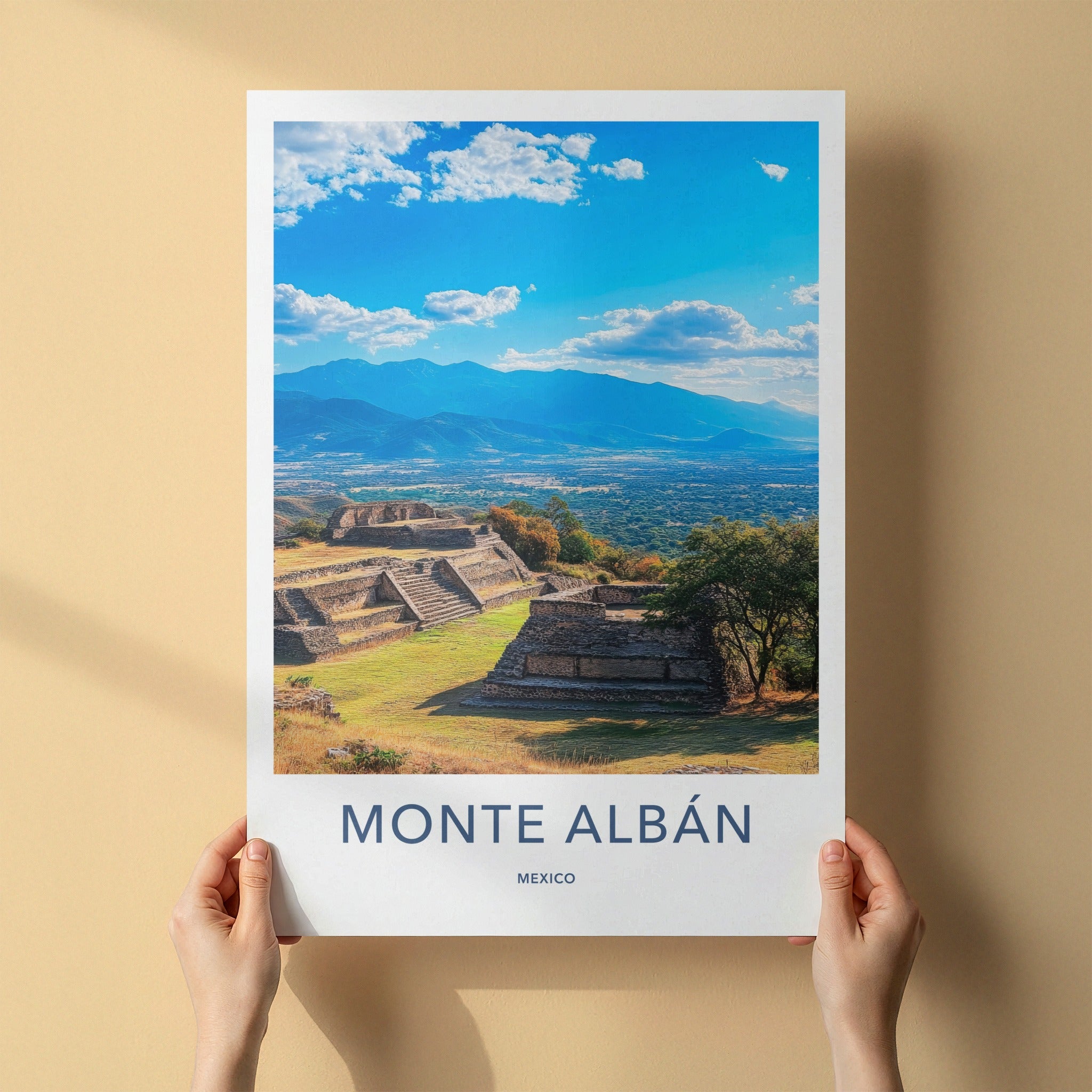 Monte Alban Poster - Mexico Wall Art - Zapotec Hilltop Ruins Home Decor
